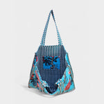 Azure Flower Tote Bag - Rumvama