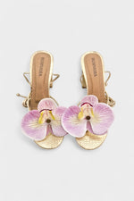 Lavender Orchid Gold Heels - Rumvama