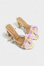 Lavender Orchid Gold Heels - Rumvama