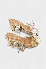 Lavender Orchid Gold Heels - Rumvama