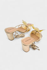 Lemon Orchid Gold Heels - Rumvama