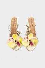 Lemon Orchid Gold Heels - Rumvama