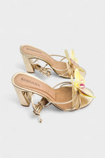 Lemon Orchid Gold Heels - Rumvama