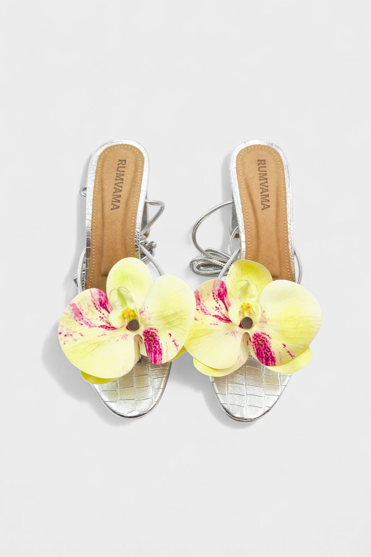 Lemon Orchid Silver Heels - Rumvama