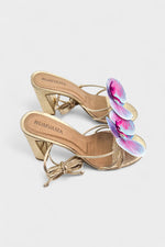 Raspberry Orchid Gold Heels - Rumvama
