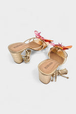 Sangria Orchid Gold Heels - Rumvama