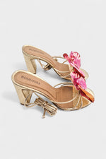 Sangria Orchid Gold Heels - Rumvama