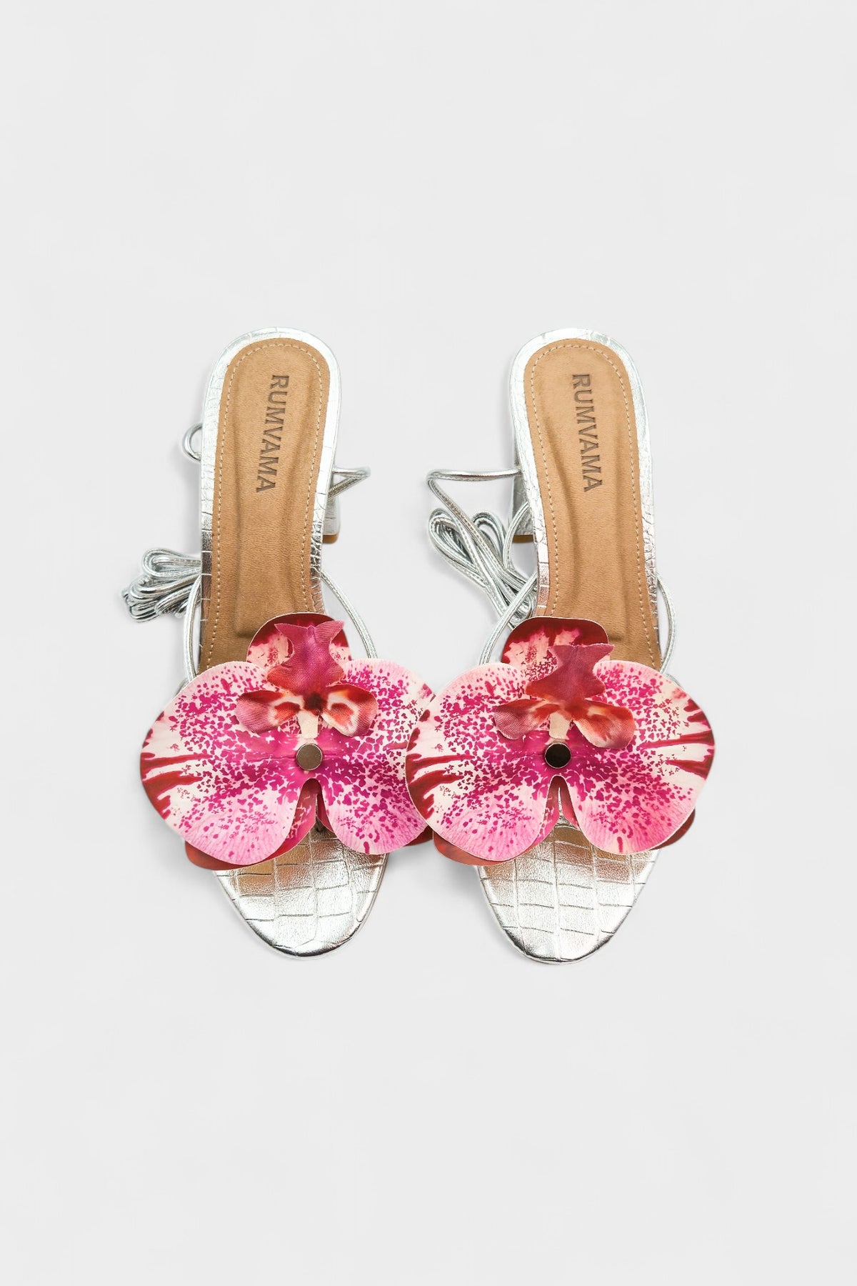 Sangria Orchid Silver Heels - Rumvama