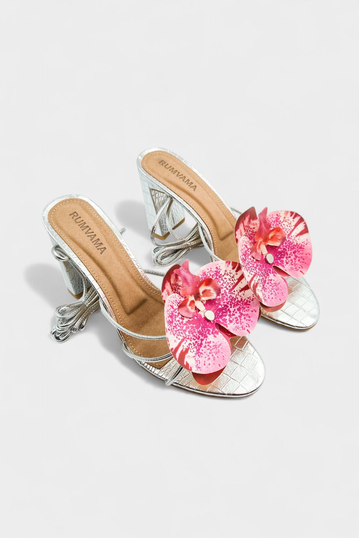 Sangria Orchid Silver Heels - Rumvama
