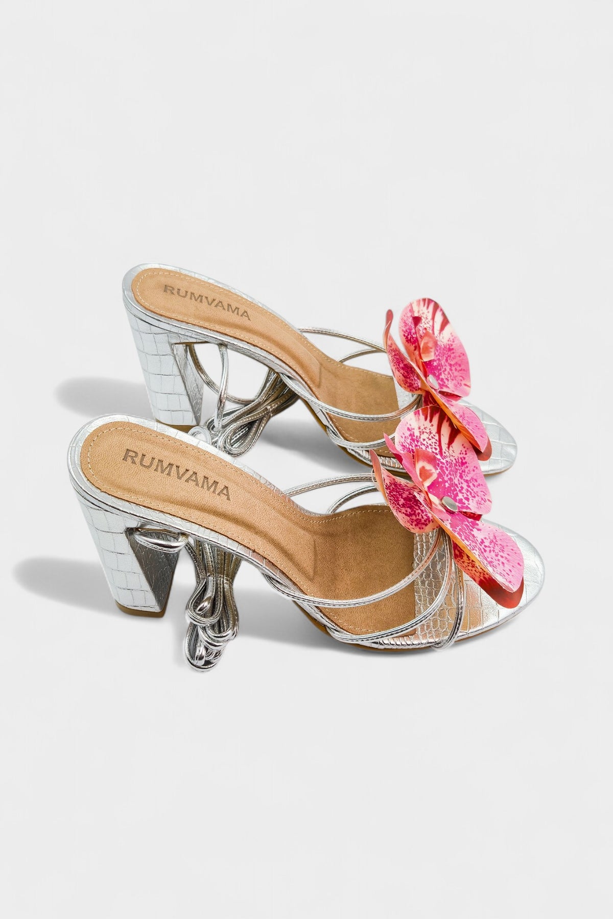 Sangria Orchid Silver Heels - Rumvama