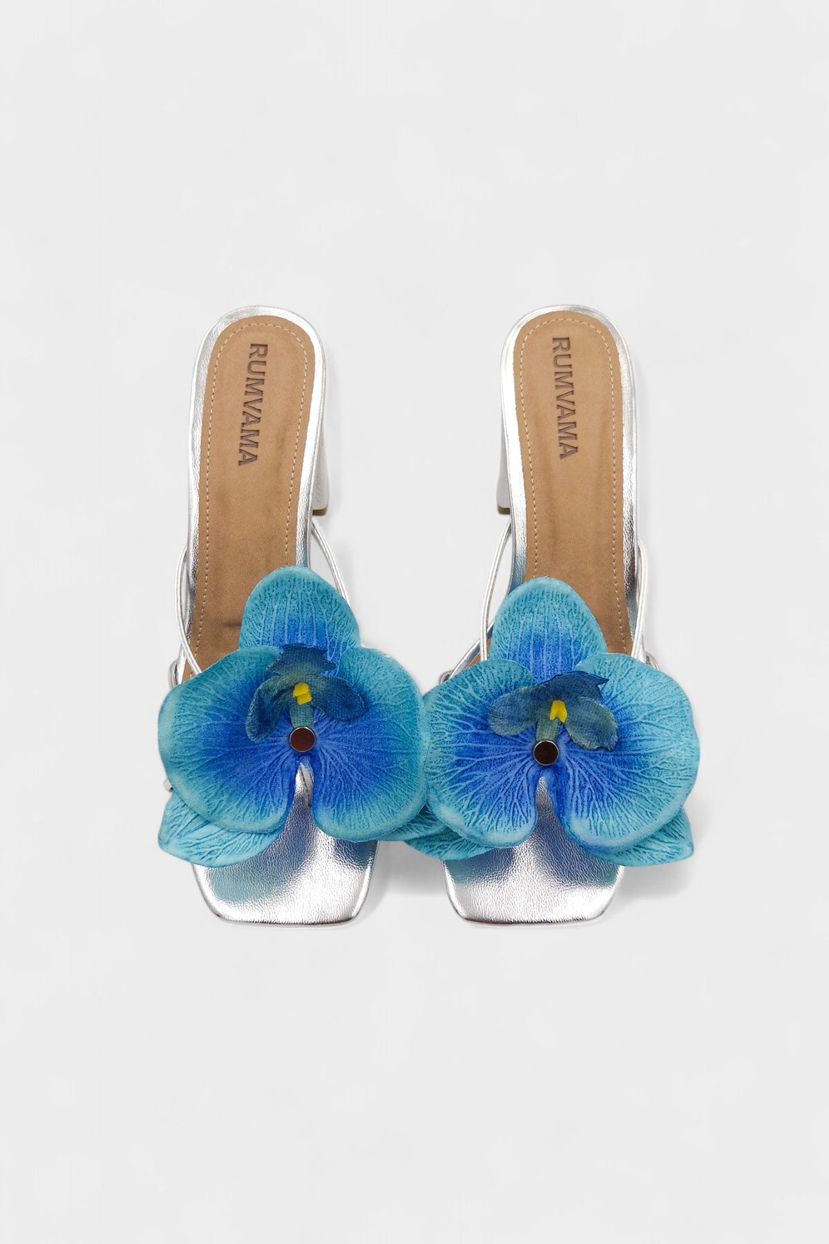 Blue Orchid Silver Heels - Rumvama