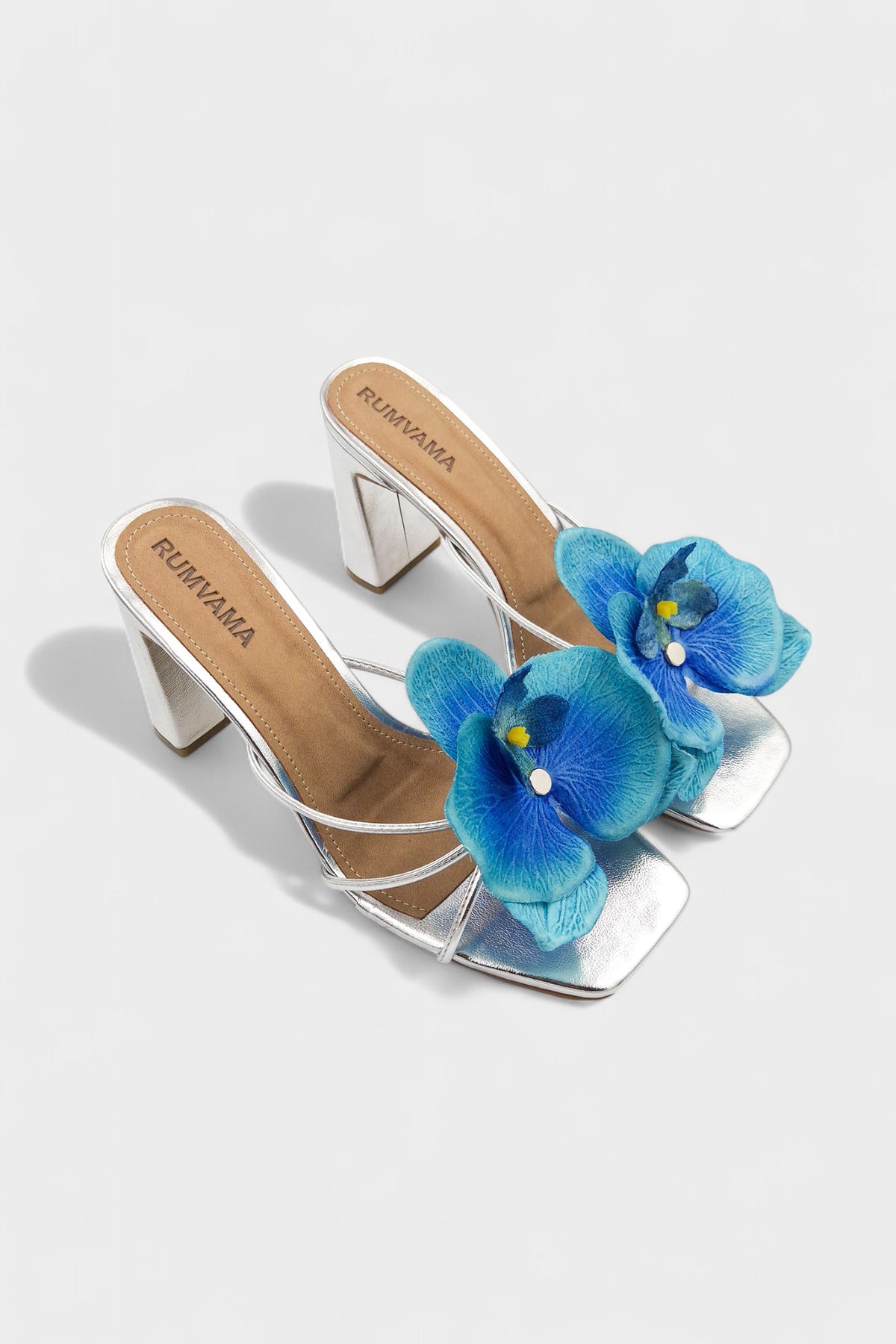 Blue Orchid Silver Heels - Rumvama