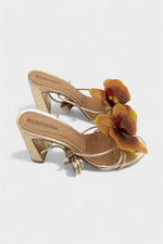 Caramel Orchid Gold Heels - Rumvama