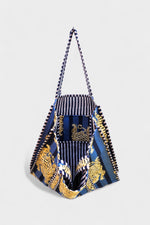 Navy Tiger Tote Bag - Rumvama