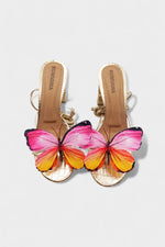 Sunset Butterfly Gold Heels - Rumvama